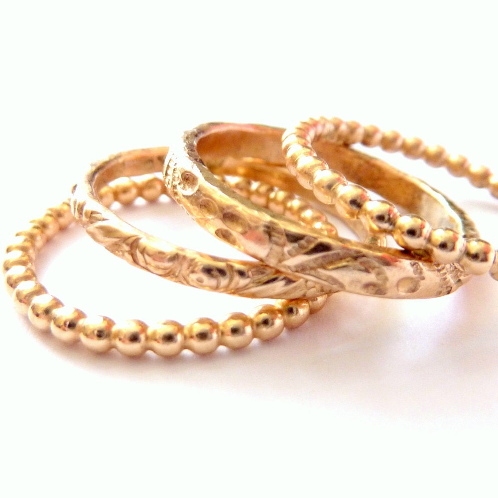 Modern Stackable Gold Ring Handmade