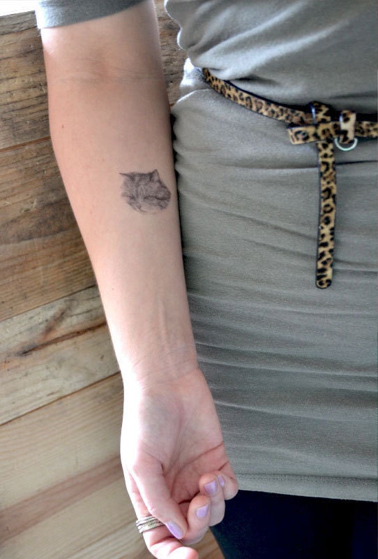 temporary tattoos - the owl and the pussycat - set of three fake tatts