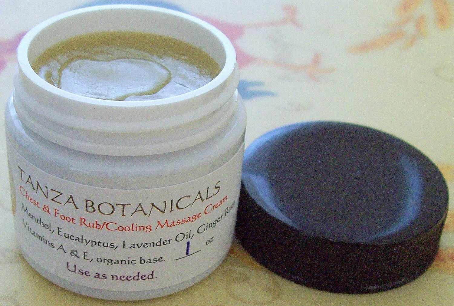 Chest and Foot Rub/Cooling Massage Cream 1 Oz