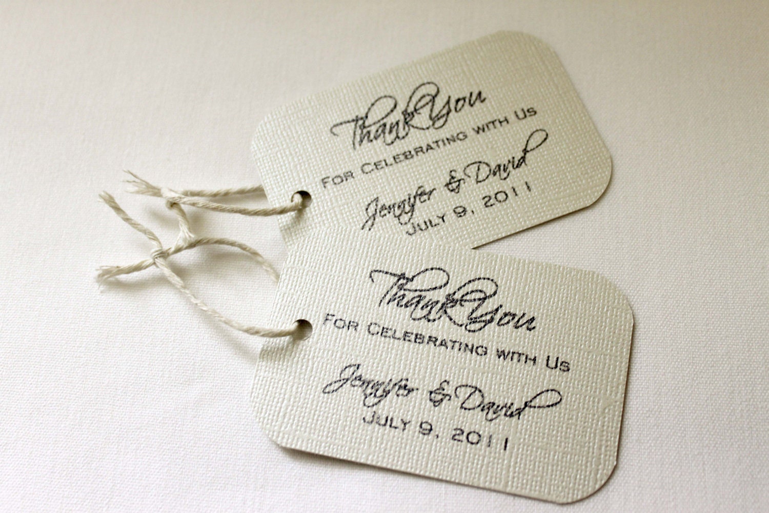 100 Wedding Favor Gift Tags - Sophisticated Design