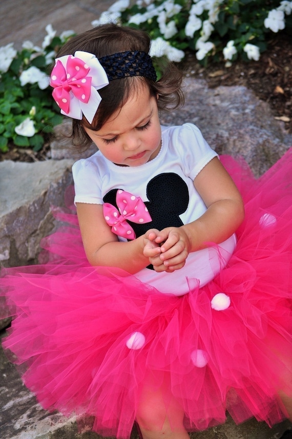 3 Piece Minnie Mouse Outfit - Hot Pink