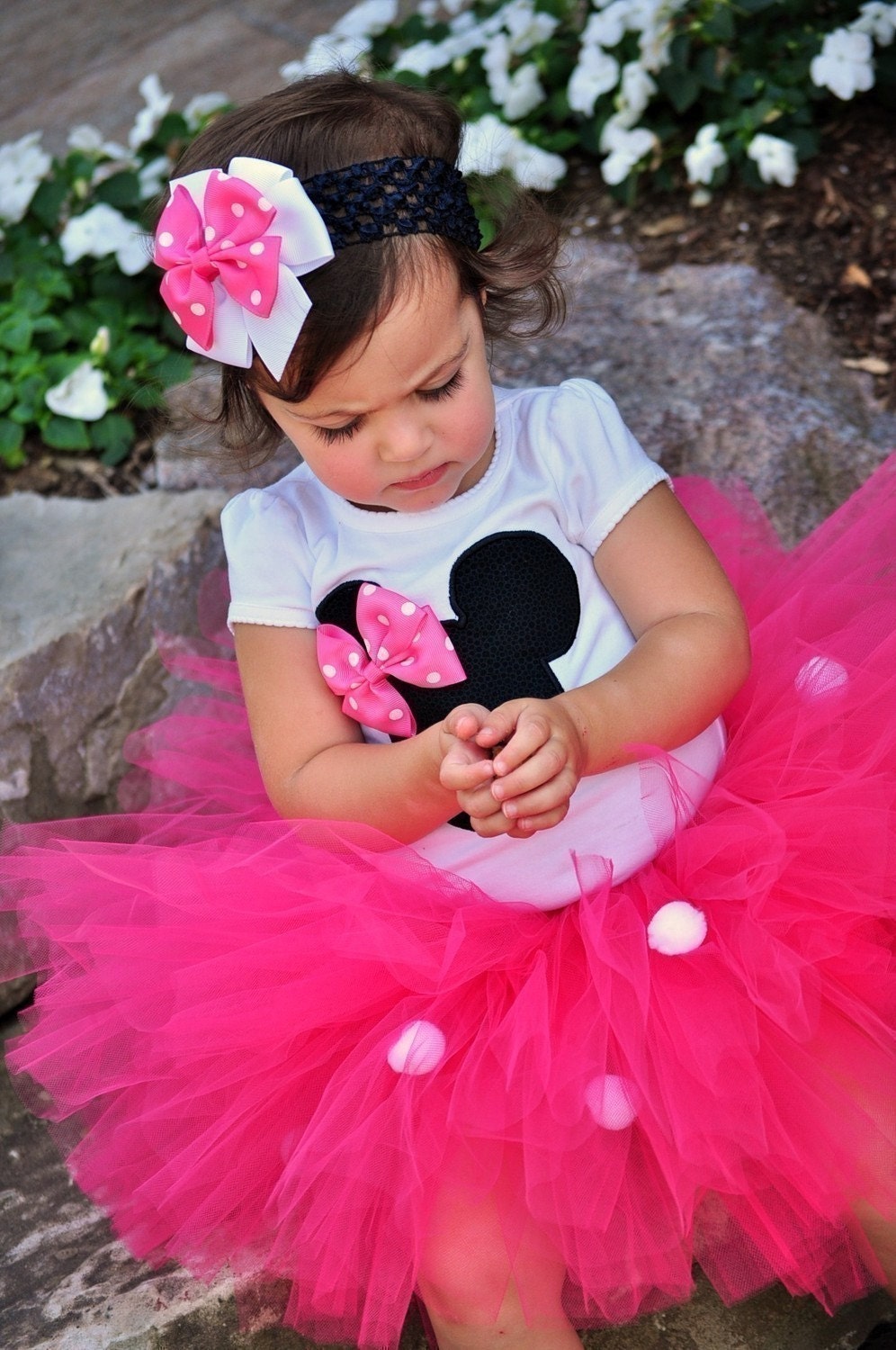 3 Piece Minnie Mouse Outfit - Hot Pink