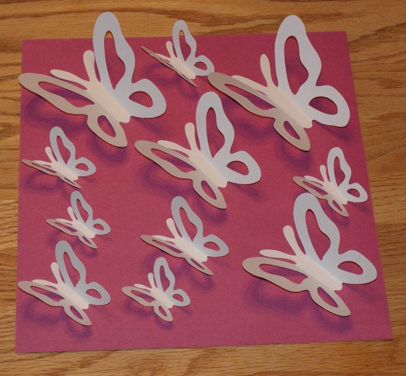 3D Butterflies Wall Decor, Girl's Rooms, Classroom Decorations, Gift Toppers, Whimsical Decorations, Bridal Shower Decorations