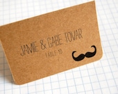 Mustache Escort Cards
