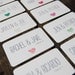 Mismatched Hearts Escort Cards