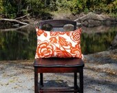 Orange Aviary Pillow