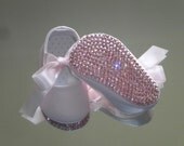 ANY COLOR Princess Bling Baby Shoes with Satin Ribbon & Swarovski Rhinestones