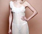 Ivory sleepwear Lingerie, Tallulah bridal Ivory silk chiffon maxi dress gown