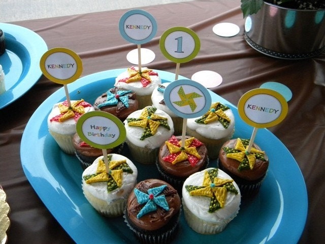 Printable Party Circles - Pinwheel Collection