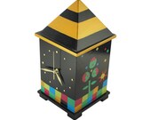 desk  handmade wooden clock