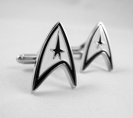 Mens Cufflinks-Fashion Cufflinks- Star Trek  Design, with a Gift Box