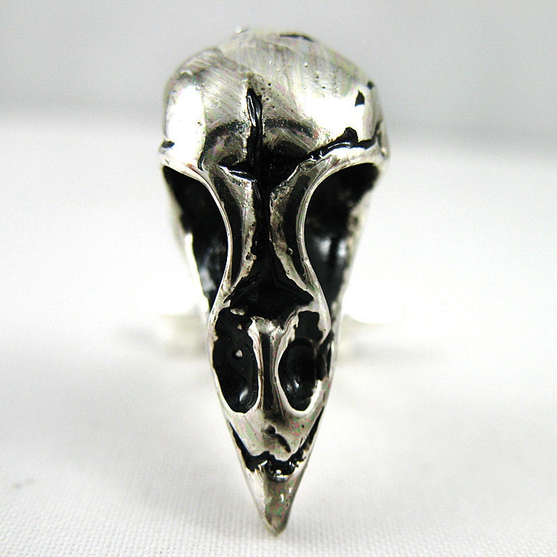 Bird Skull Fashion Cufflinks, Silver Plated Design, with a Gift Box