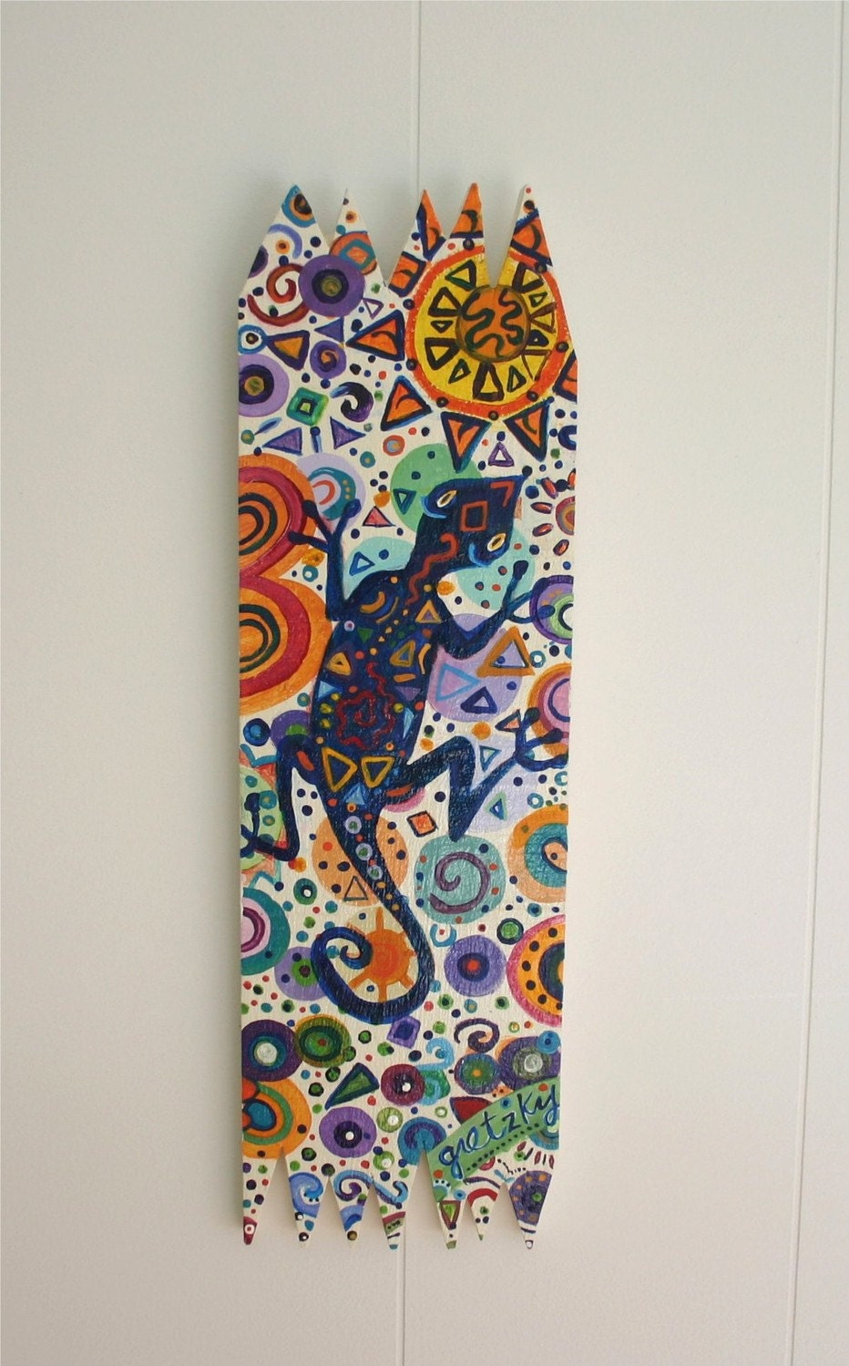 Chameleon on wood