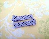 Lavendar with Brown Dots Hairclips