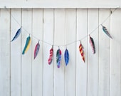 Illustrated feather garland kit
