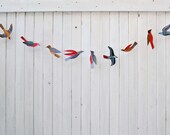 Illustrated bird garland kit