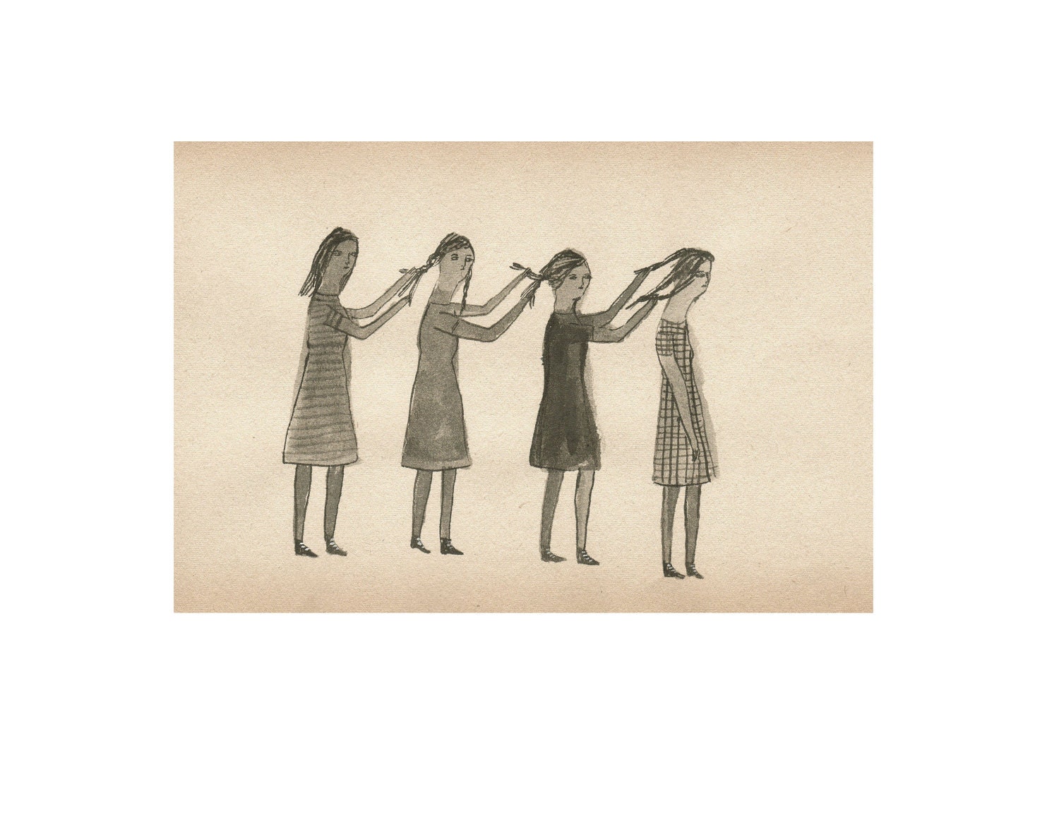 Hairbraiding illustration print