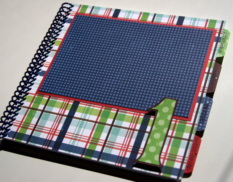First Birthday Boy/Birthday Album/Baby Book Photo Book and Journal - BEAU Design Il_570xn