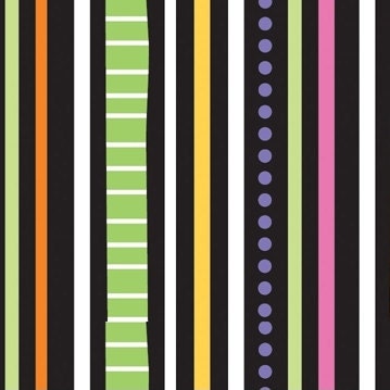 Trick or Treat Black Stripes by Doodlebug Designs, inc. for Riley Blake, 1 yard