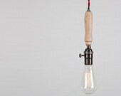 Wooden Handle Pendant Lamp - Trouble Light