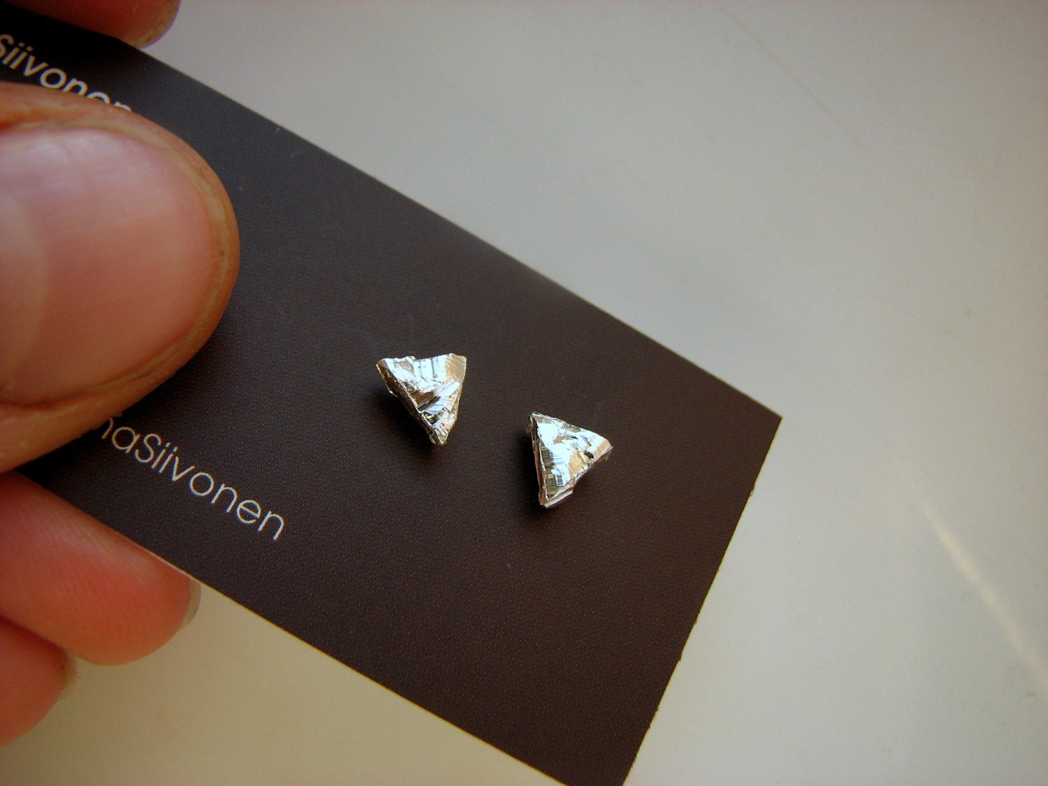 titanium earrings triangel posts