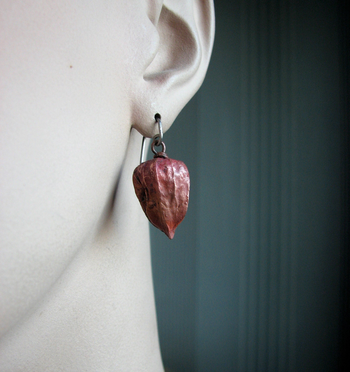 Chinese lantern earrings titanium dangle