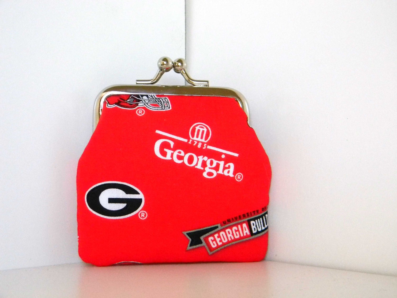 Coin Purse Kiss Lock University of Georgia Bulldog