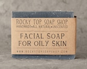 Facial Soap for Oily Skin  - All Natural Soap, Handmade Soap, Unscented Soap, Cold Process Soap, Oily Skin Soap, Vegan Soap