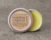 Herbal Salve - Comfrey, Calendula, St. John's Wort Salve - Unscented Salve
