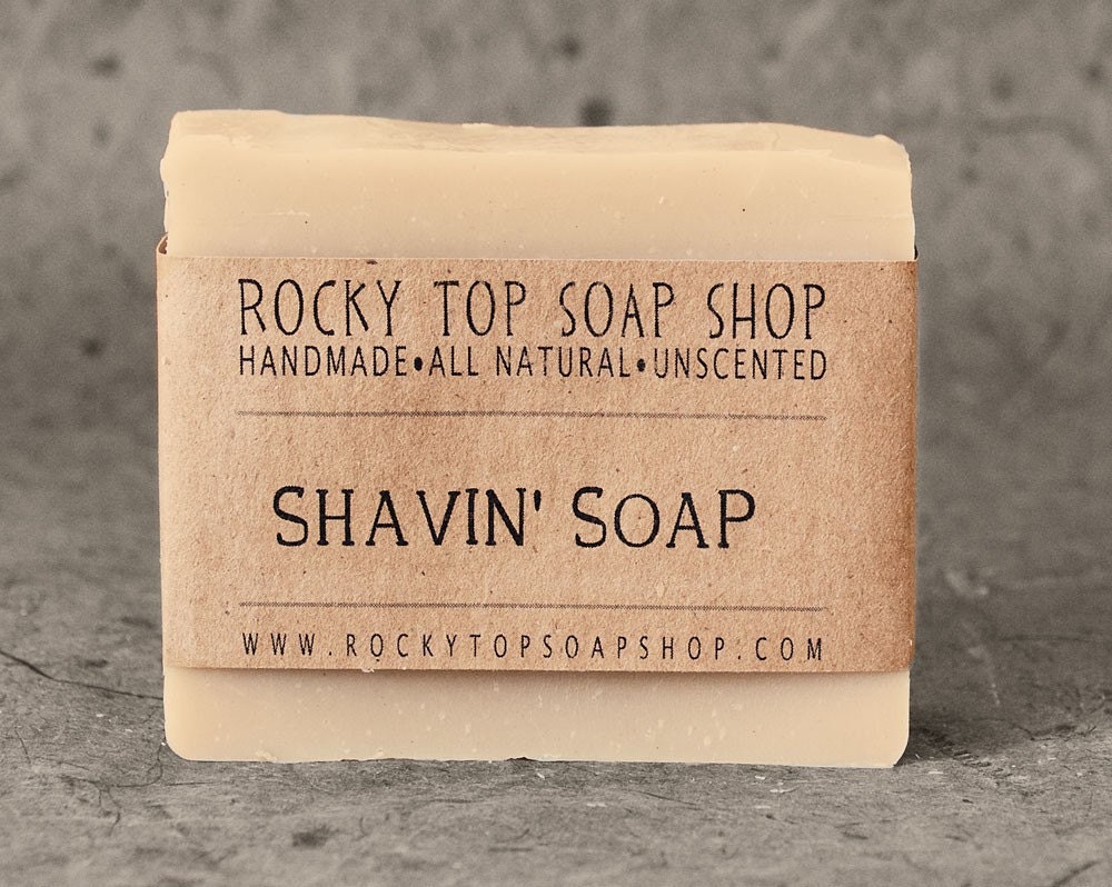 Shaving Soap - Shaving Cream Soap - Shaving Bar - All Natural Soap, Handmade Soap, Unscented Soap, Cold Process Soap, Vegan Soap