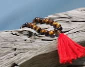 Tigers eye pocket mala