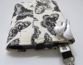 Nerd Herder gadget wallet in Lepidopterology for iPhone, Android, iPod, metronome, camera, earbuds, SD cards, USB, guitar picks, IDs, phone
