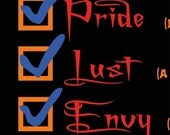 7 Deadly Sins Checklist T-Shirt