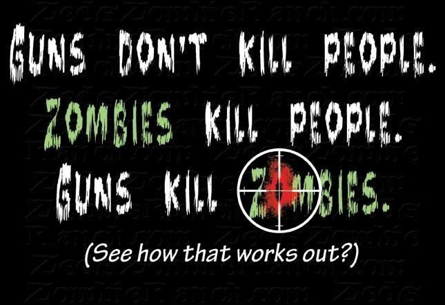 Guns Don't Kill People Zombie 2XL and Larger T-Shirt