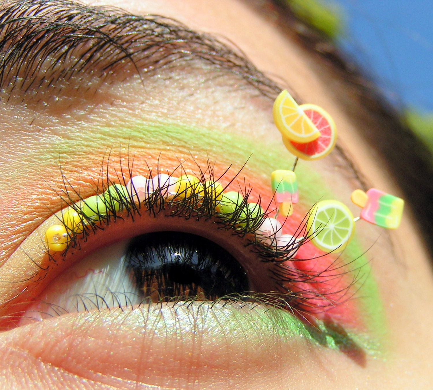 Summer Citrus Popsicle Eyelash Jewelry