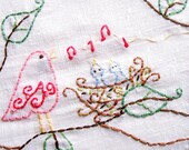 Love Birds Hand Embroidery Pattern Pack in PDF Format.