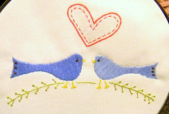 Love Birds Pattern Pack -- 3 Different designs --- Hand Embroidery Patterns -in PDF Format.