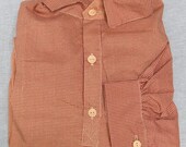 Burgundy Plaid Shirt 19" Neck Men's Civil War NSSA Western S102