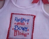 Texas Rangers girls wear bows and bling Tank Top