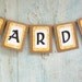 Wedding Garland Rustic Chic CARDS Kraft Banner, Wedding Reception Card Box Sign, Custom Colors Available
