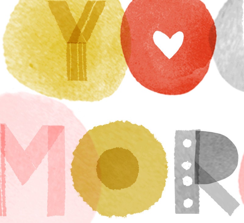 love you more wall art print