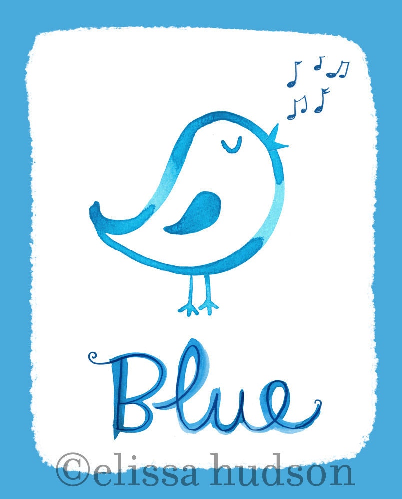 Wall Art Print Color Series- Blue