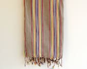 COTTON Towel,NATURAL Stripe Cotton ,Eco Friendly PESHTEMAL,High Quality Hand Woven Turkish Cotton Bath,Beach,Spa,Yoga,Pool Towel