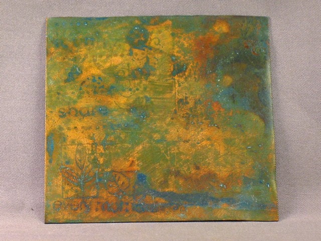 Green, Blue, Teal, Yellow VERDIGRIS Tutorial for Copper AND Brass by SRA artist Payton Jett
