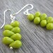 Chartreuse Green Earrings with Sterling Silver Ear Hooks, Fall Fashion