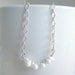 White Beaded Necklace, Modern, Mini Czech Glass Beads