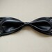 Bow Tie Cuff Bracelet Faux Leather Black