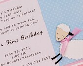 Little Lamb Birthday Invitation
