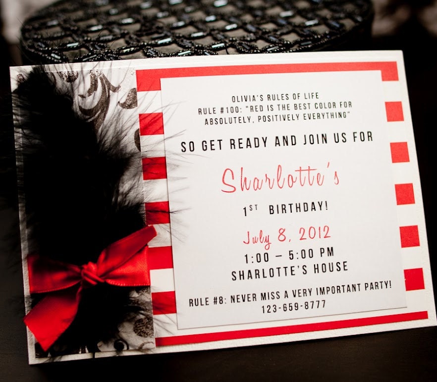 Olivia the Pig Invitation