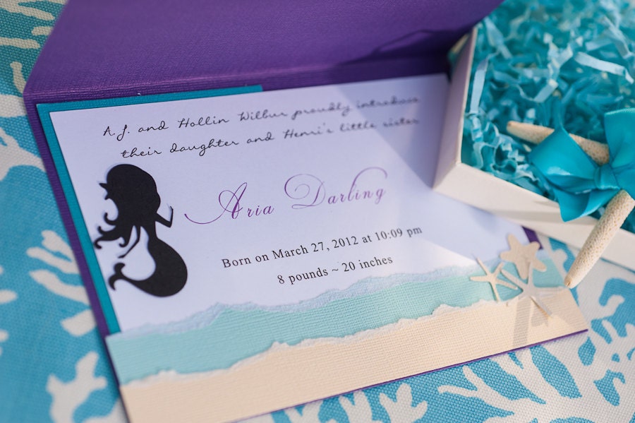 Mermaid Birth Announcement